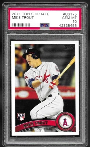 2011 Topps Update # US175 MIKE TROUT Rookie GEM MINT PSA 10 Los Angeles Angels