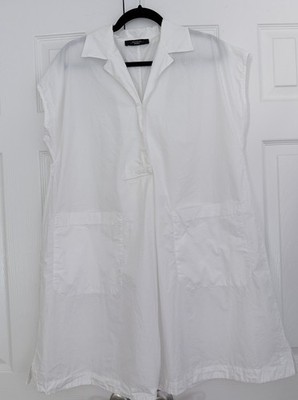 Weekend Max Mara Womens Cotton Poplin Shirt Dress White Size 6 Minimalist
