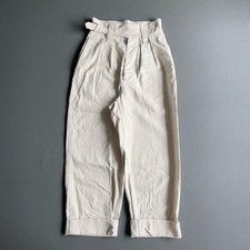 MHL Margaret Howell Cotton Pleated Pants Gurkha Pants Off-White Size 0