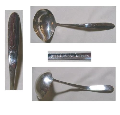 AUTUMN LEAVES STERLING GRAVY LADLE REED & BARTON