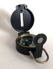 ENGINEER DIRECTIONAL COMPASS Vintage Black Case JAPAN Hike Geocache Orienteering
