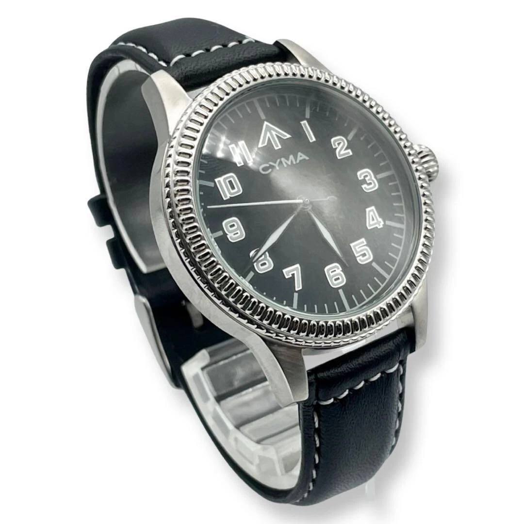 CYMA UK MILITARY ROYAL AIR FORCE ETA 40mm 20cm analog watch + Box