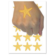 Starfish Sea Star Temporary Tattoo Water Resistant Fake Body Art Set