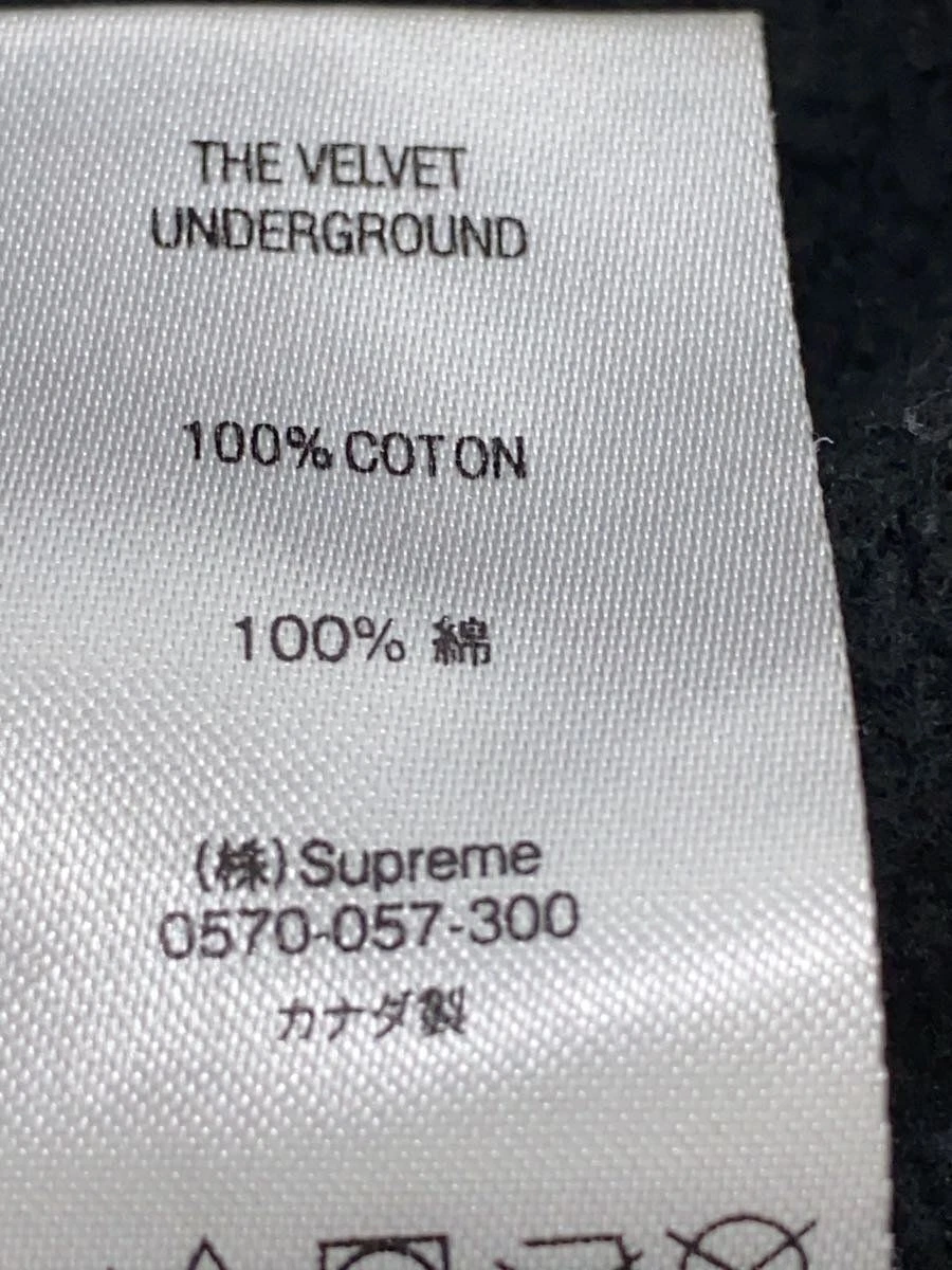 Felpa Supreme con cappuccio M cotone stampa grigia usata