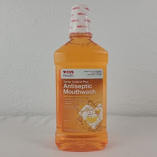 Tartar Control Plus Antiseptic Citrus Mouthwash CVS Health 1 Liter