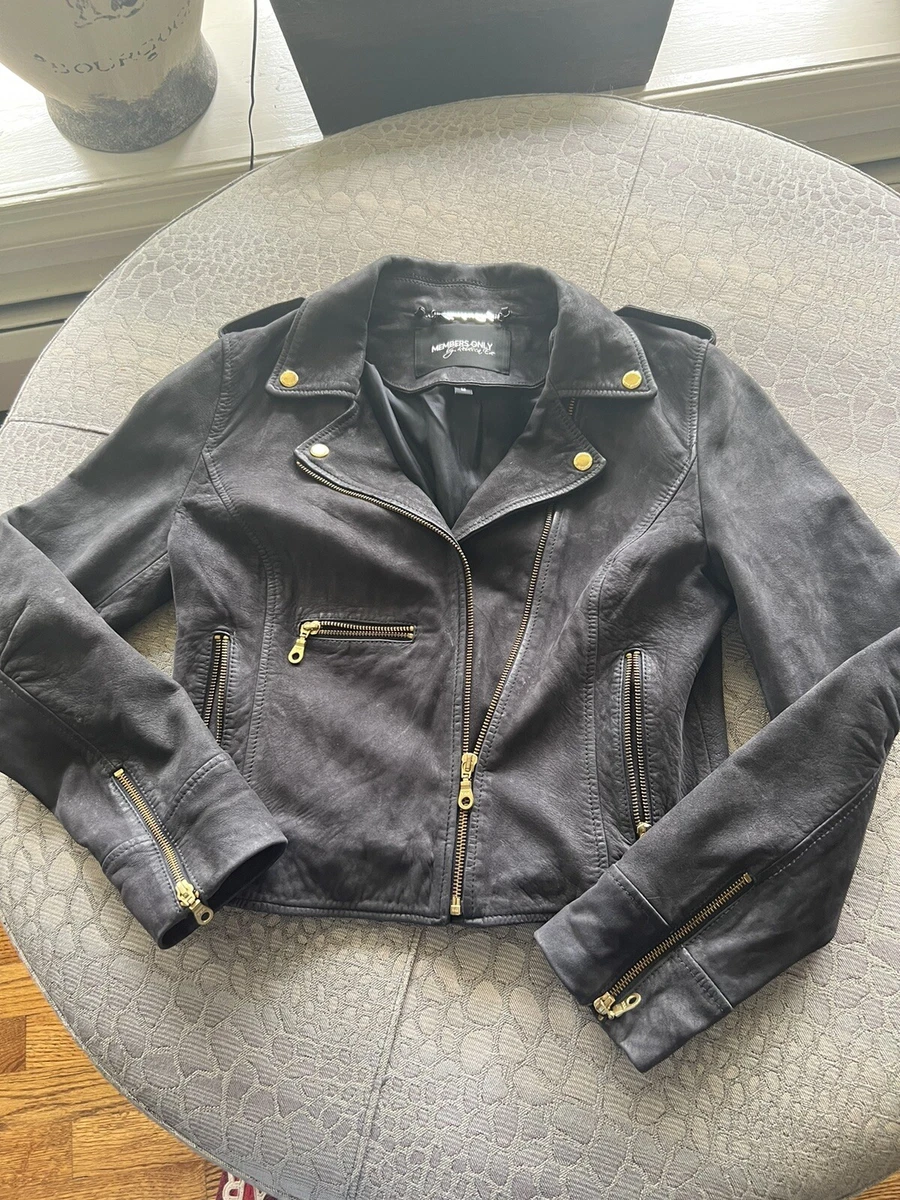Members only leather jacket best sale womens