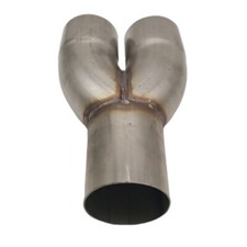 2-1 Stainless Ss Exhaust Merge Collector Dual 3 Id Inlet To Single 3 Od Outlet