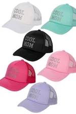 C.C Exclusives Women's Cotton Cool Mom Rhinestone Trucker Baseball Cap
