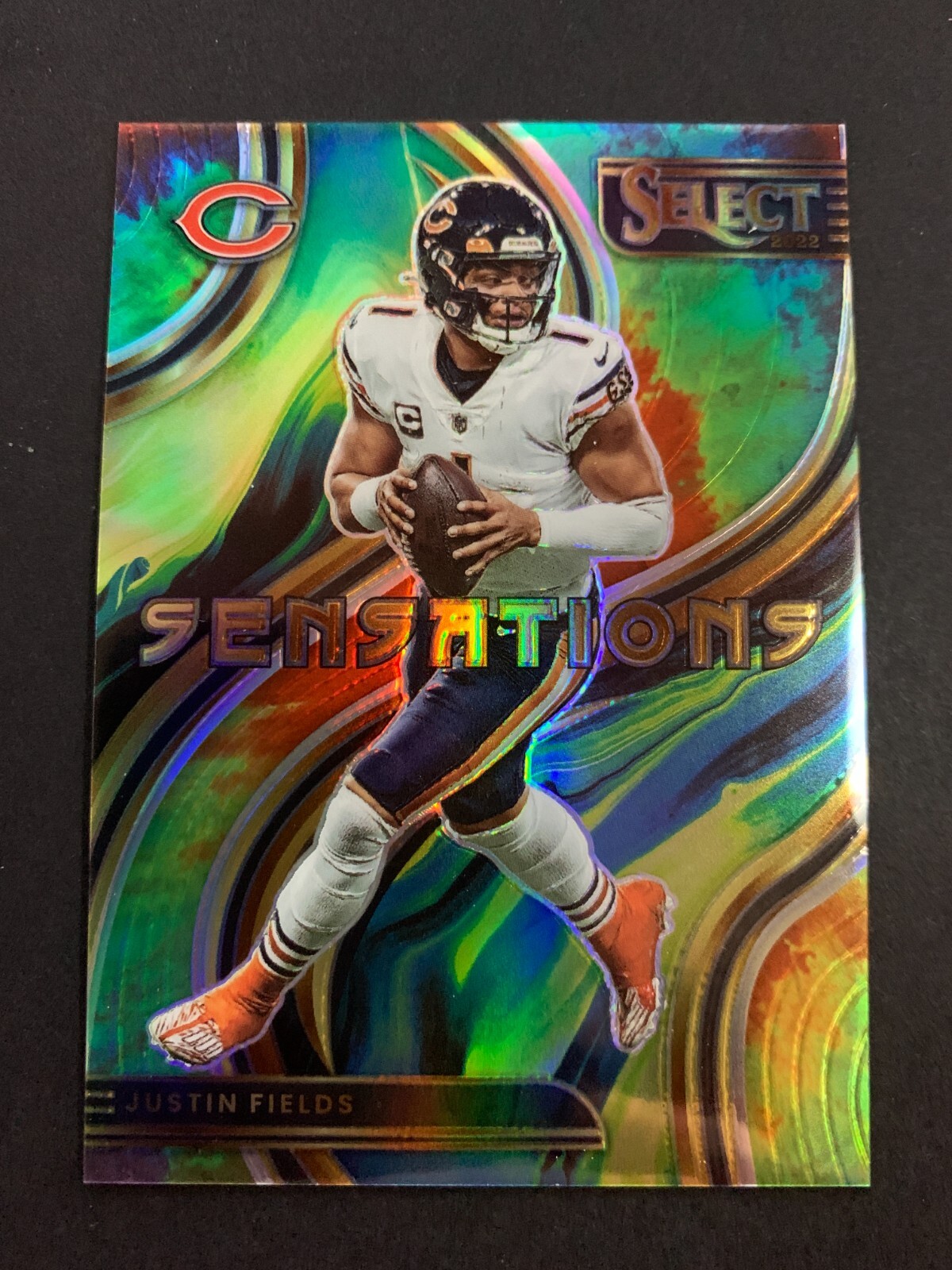 2022 Select Justin Fields Sensations Tie Dye /25 No. SEN-8