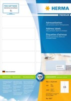 Adressetiketten Premium A4, Weiß 99,1X33,8 Mm Papier Matt 1600 St.
