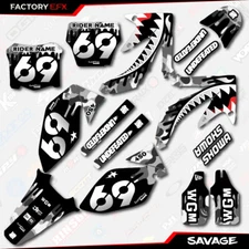 Gray Savage Graphics Kit fits Honda CRF450R 05-08 Crf 450 Crf450 Decals