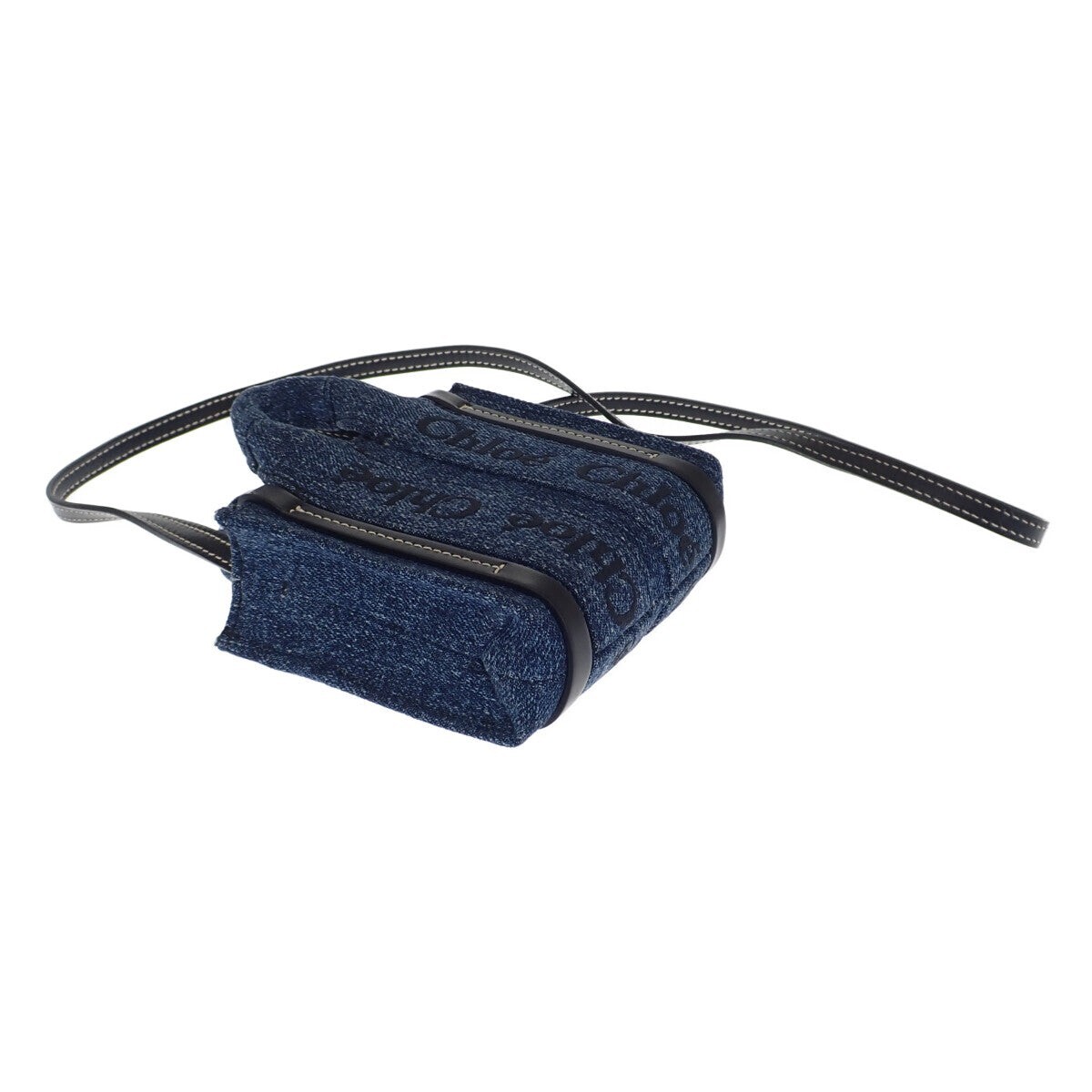 Chloé woody Nano Tote 2way Bag CHC23UP235K3545D Denim