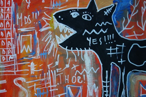 Fine unique painting, signed Jean Michel Basquiat, w COA - Picture 3 of 11