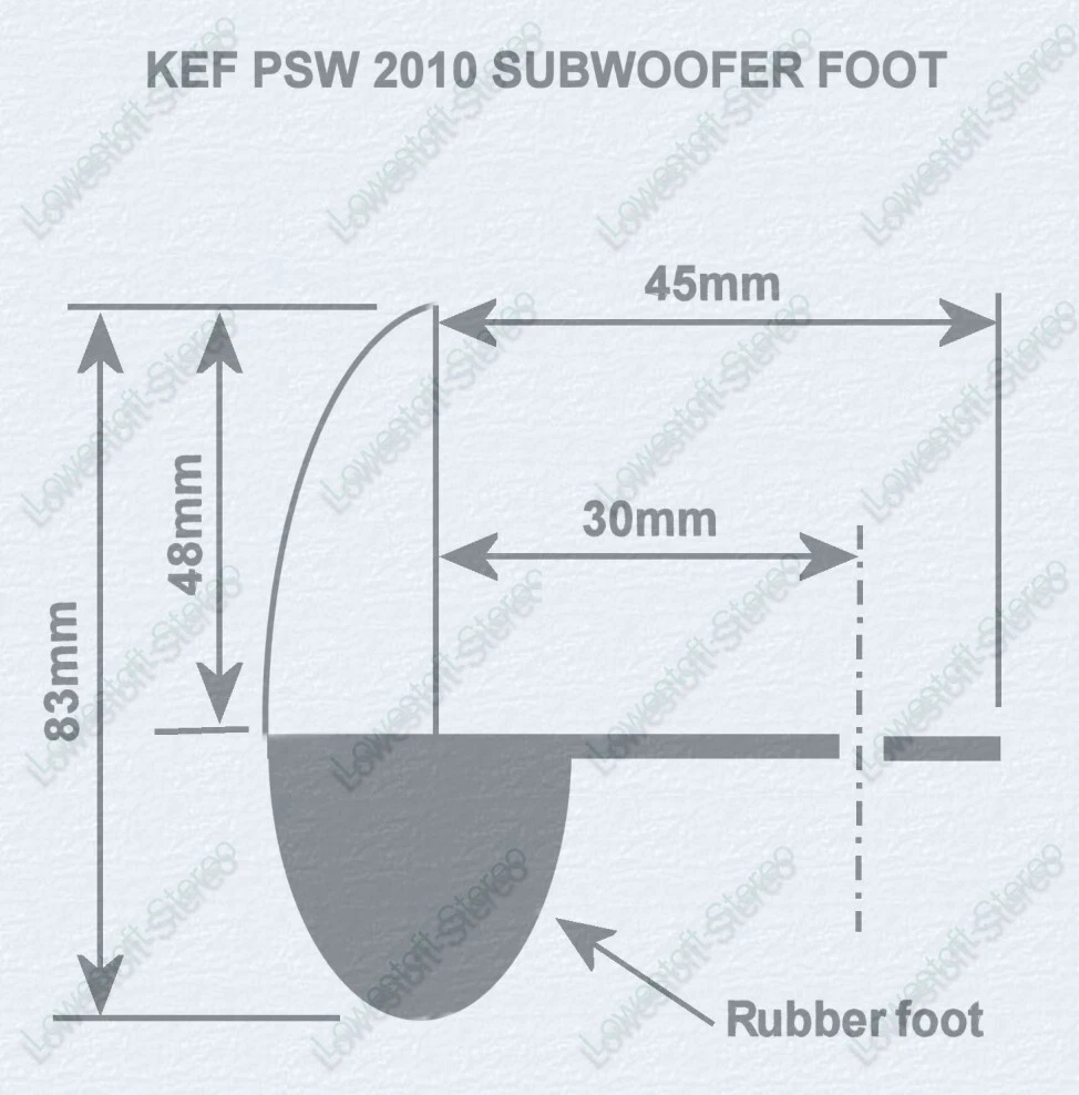Single KEF PSW 2010 Subwoofer FOOT Possibly other make models