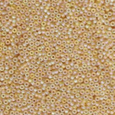 Miyuki Größe 11 kleine Perlen matt transparent heller Topas AB 10 Gramm