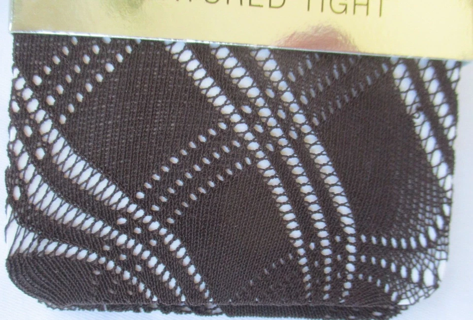 ELLEN TRACY LEGWARE MARRÓN CHOCOLATE TEXTURIZADO APRETADO - TALLA PEQUEÑA - NUEVO Foto 2 de 4