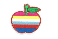 APPLE Iron On/ sew on Patch Fruit Food 2x2 inches