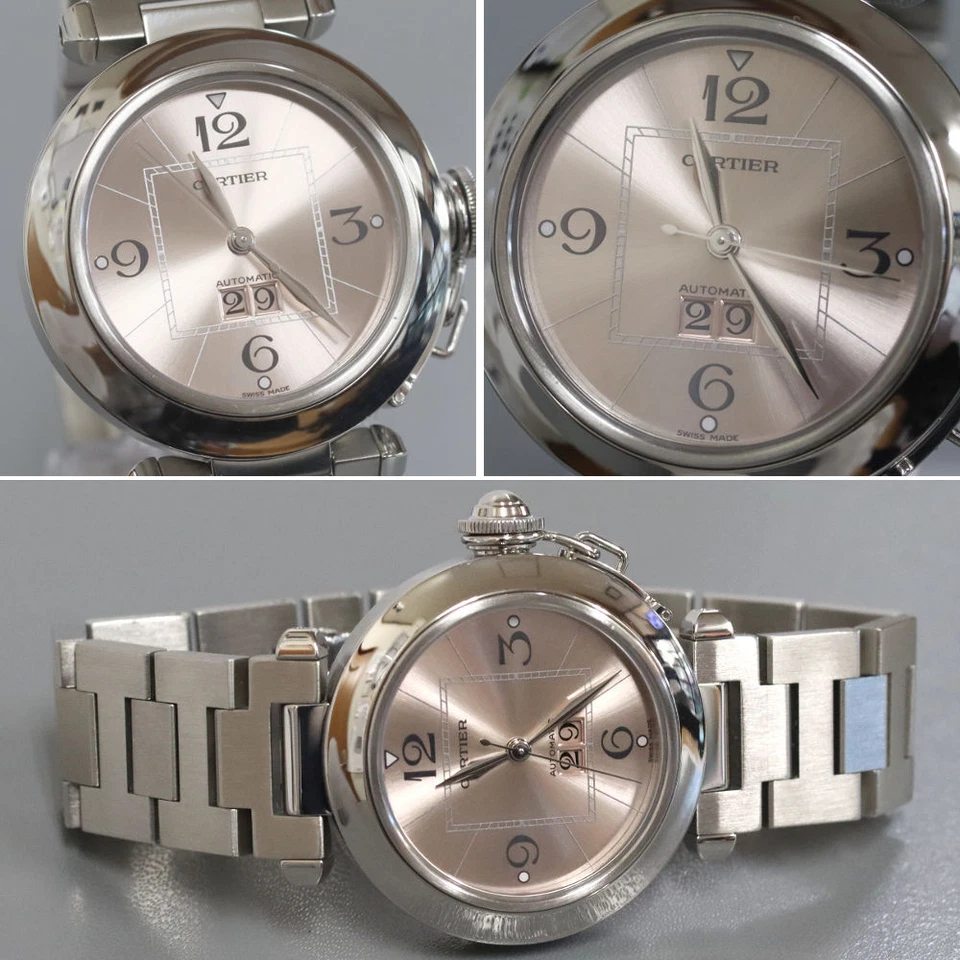 Reloj de pulsera Cartier Pasha C Big Date W31058M7 automático de acero inoxidable para mujer Foto 2 de 4