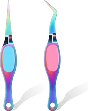 Chumia Reverse Tweezers Craft Crossing Lock Tweezers Reverse Grip Precision Curv