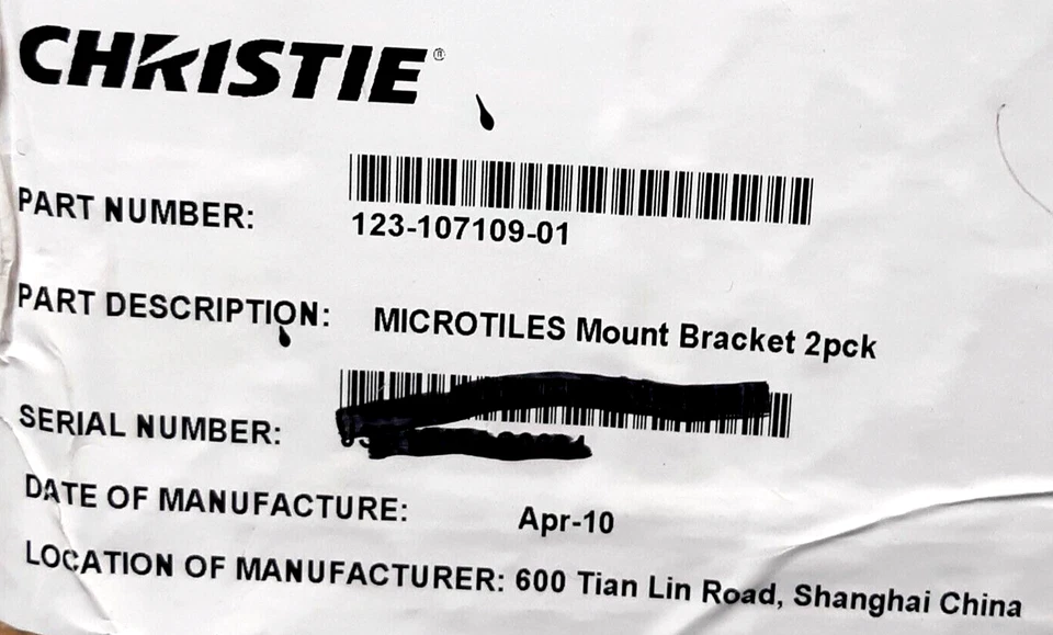 Christie 123-107109-01 Microtiles Mount Bracket - 2pck - Image 2 of 4