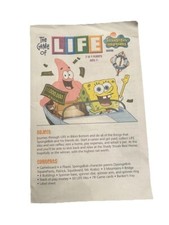 Spongebob Game Of Life Replacement Instructions Manual Only