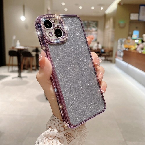 Case For iPhone 16 15 14 Pro Max 13 Shockproof Glitter Diamond Clear Soft Cover - Picture 23 of 25
