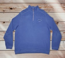 Tommy Bahama Relax 1/4 Zip Pullover Sweater Men's Medium Blue EUC