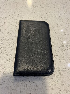 *Highest Bid Wins* Zegna Black Leather Wallet Document Card Holder Made in Italy
