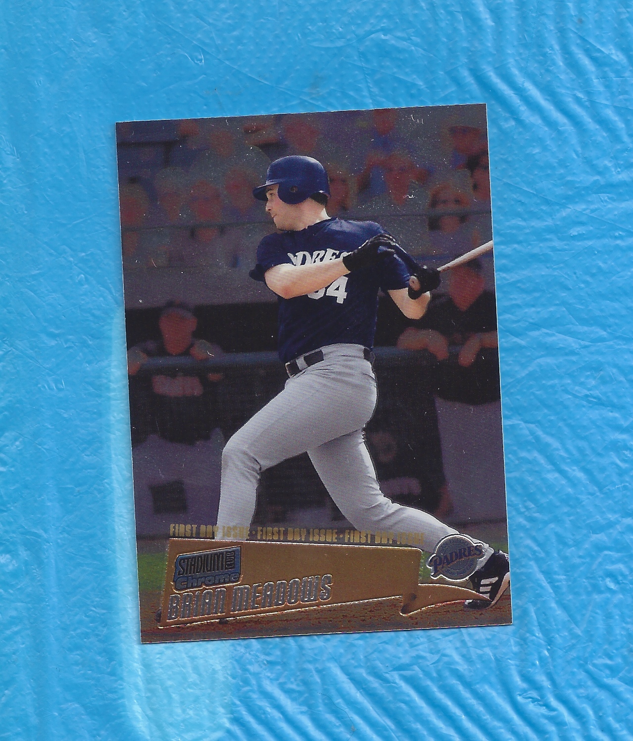 BRIAN MEADOWS 2000 STADIUM CLUB CHROME FIRST DAY ISSUE #67/100 SAN DIEGO PADRES