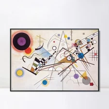 Framed Canvas Giclee Print  Art Composition VIII by Wassily Kandinsky Home Decor