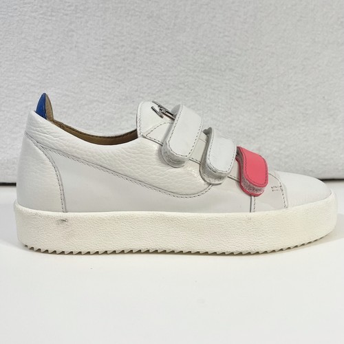 GIUSEPPE ZANOTTI Womens Jody Leather Hook and Loop Sneakers White (MSRP $900) - Picture 6 of 12