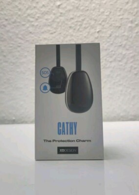 Cathy Protection Charm Sicherheits-Anhänger, Schwarz xd design  alarm 120 decibe
