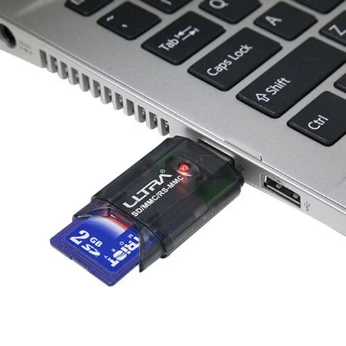 Ultra SDXC SDHC MMC Portable External USB 2.0 Card Reader Drive Retail Black - Image 2 of 4