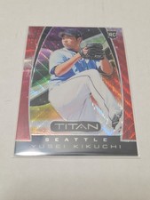 2019 Panini Chronicles Titan Ruby Wave Prizm /199 Yusei Kikuchi #6 Rookie RC