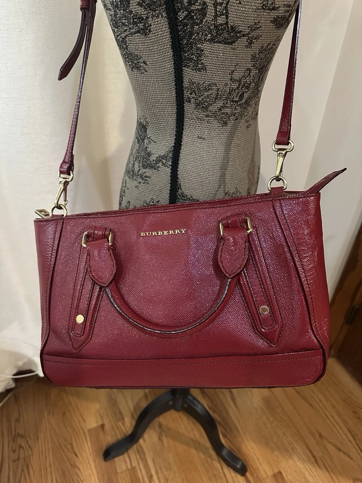 Gorgeous!! Burberry London Small Somerford Tote/bag Crimson Red - Image 2 of 4