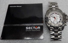 Mens SECTOR 600 Titanium Sapphire Crystal Chronograph Watch With Manual