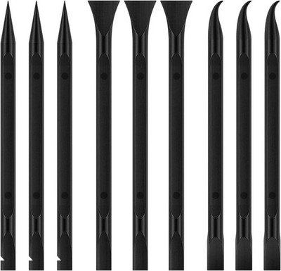 9 Pieces Plastic Scraper Tool for Tight Spaces, Non-Scratch Kitchen Scraper Clea