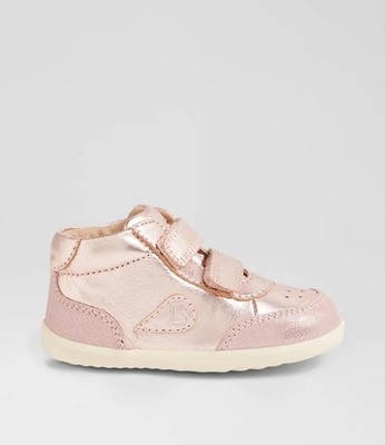 NEU BOBUX Kleinkind Mädchen Step Up Champ Rosegold Leder Hi Tops