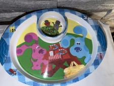 Blue Clue's Melamine Childs Oval Dinner Plate Zak Designs Magenta 2002