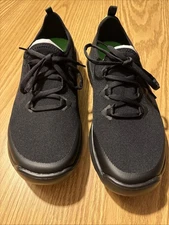 NWB Oofos OOmg Sport LS Low Shoes Black Lace Up Athletic Comfort Walking Men’s 9