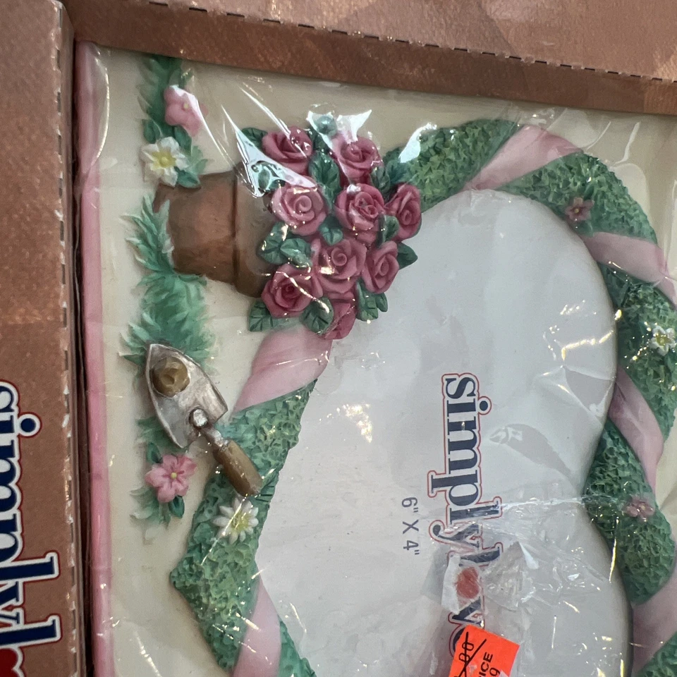 Marco de fotos Simply Love 6”x4” de Enesco - Diseño de flores de amistad - Nuevo en caja Foto 4 de 4