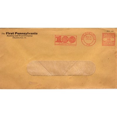 1963 Aug 16 Century of Commercial Banking First PA Banking Envelope TG7-PC3