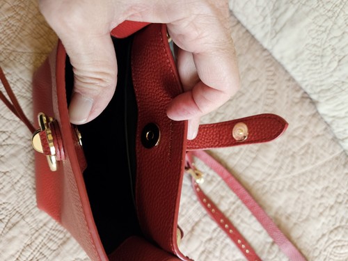 NWT Rebecca Minkoff Megan Mini Feed Studded Strap "Siren" Crossbody Leather Bag - Picture 10 of 15