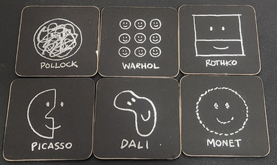 MoMA History of Art Coasters Set of 6 Museum of Modern Art Chronology Pre-owned