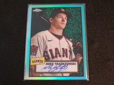 2021 Topps Chrome Platinum Anniversary Aqua MIKE YASTRZEMSKI SP AUTO #d/150