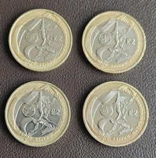 2002 Commonwealth Games £2 Pound Coins Full Set of 4 Circulated Coins.