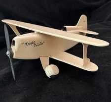 "Knight Twister" Homebuilt  -Wood Desk Top Display Model Bi-Plane - Nicely Done!