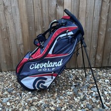 Cleveland Golf Bag Carry Bag Double Strap Blue Red White Stand 14 Way Divider