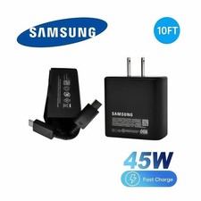 Original Samsung Galaxy 45W USB-C Super Fast Charging Wall Charger  10ft Cable
