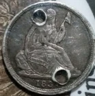 1837 Seated Liberty Half Dime 5c No Stars Silver Coin Rare Early US Georgian Era